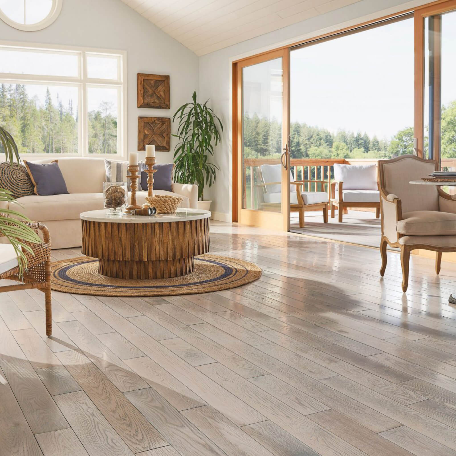 Hardwood flooring in living room | Brian's Flooring & Design