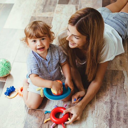 Mom and Child Enjoying Vinyl | Brian's Flooring & Design