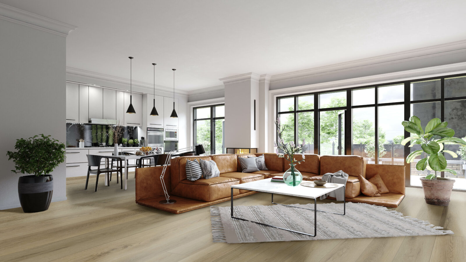 Living room hardwood flooring | Brian's Flooring & Design