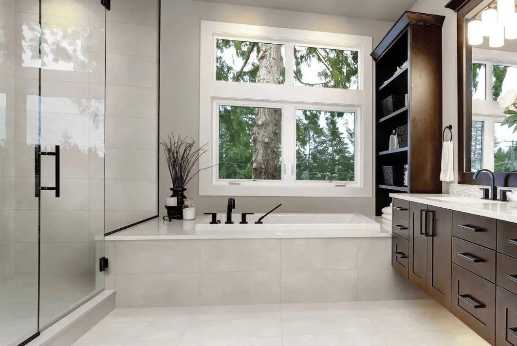 Website-Shower-Renovation Modern Bathroom | Brian's Flooring & Design