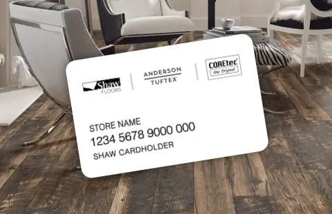 Shaw-Card-Financing Financing card | Brian's Flooring & Design